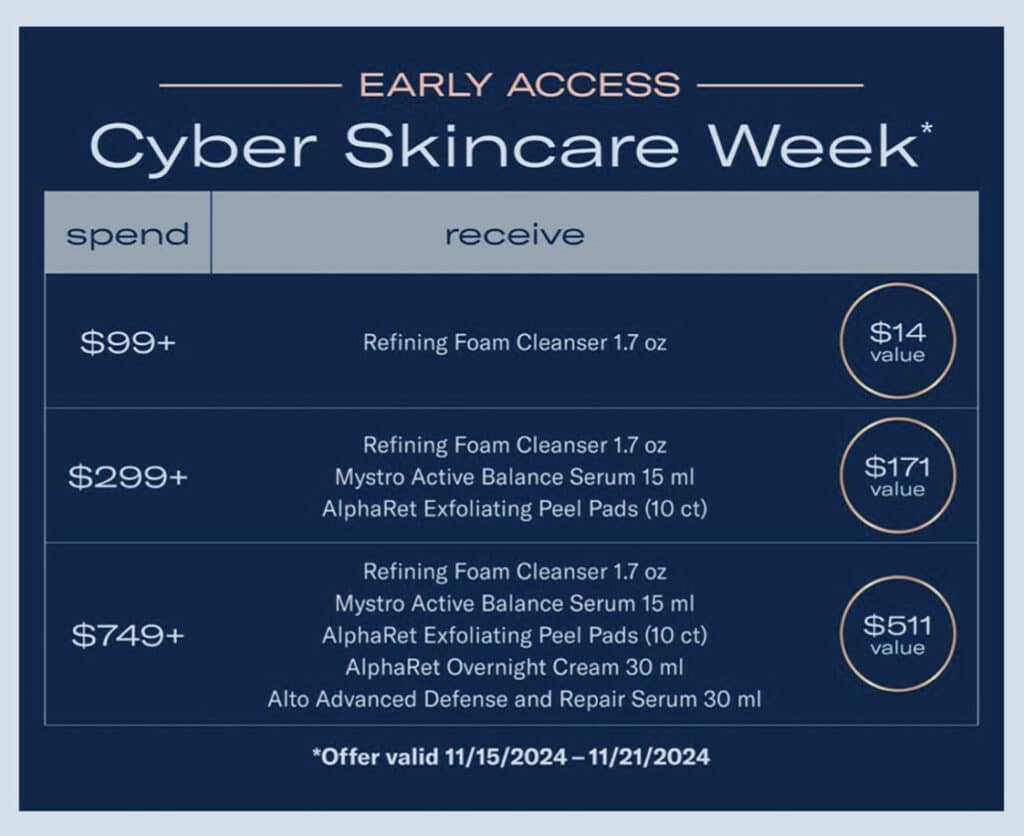 Nov 11-15 Skinbetter Black Friday deals